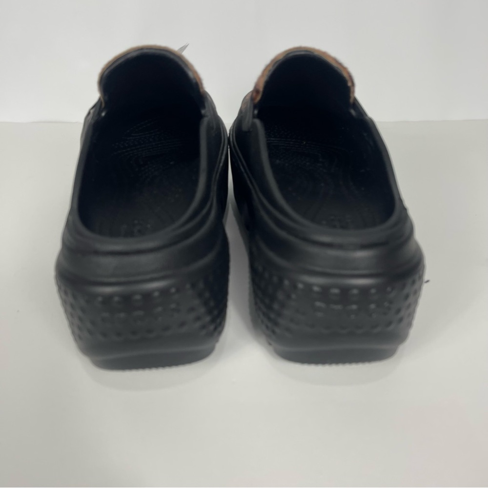 CROCS Stomp Leopard Loafer Platform Black Size 6 NEW - Picture 7 of 12